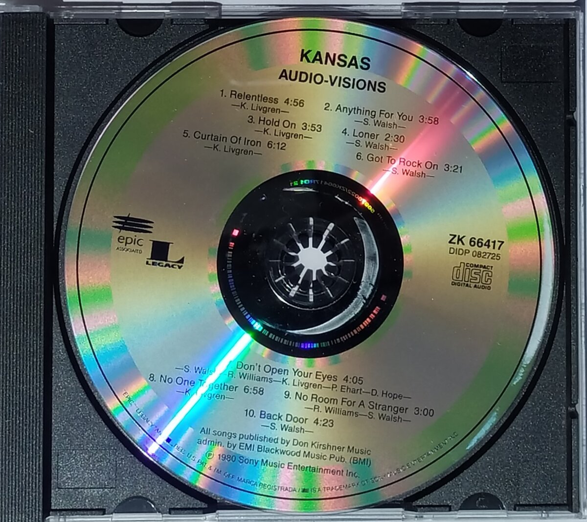 Kansas "Audio-Visions" (1980) CD - disc