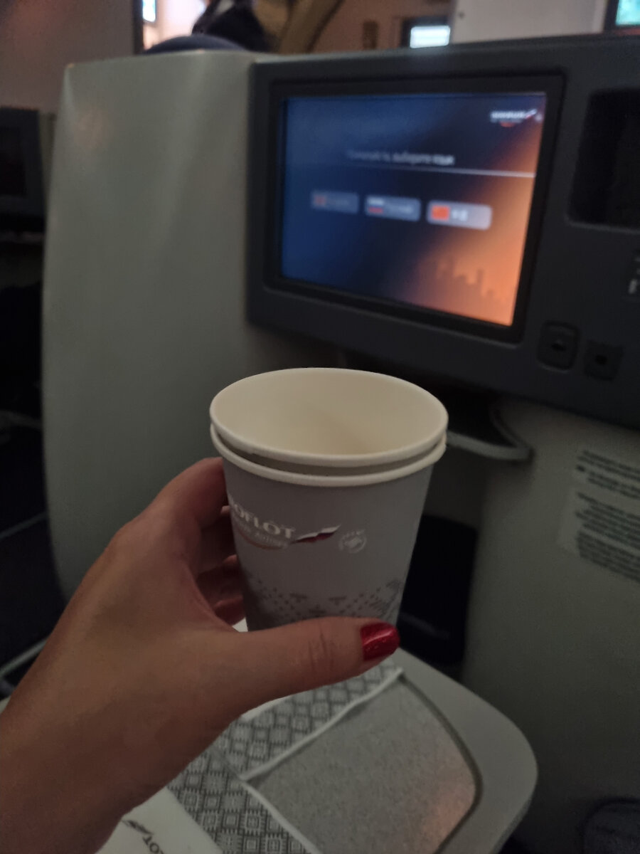 Правда, на взлете стеклянные бокалы у нас уже отобрали из соображений безопасности.