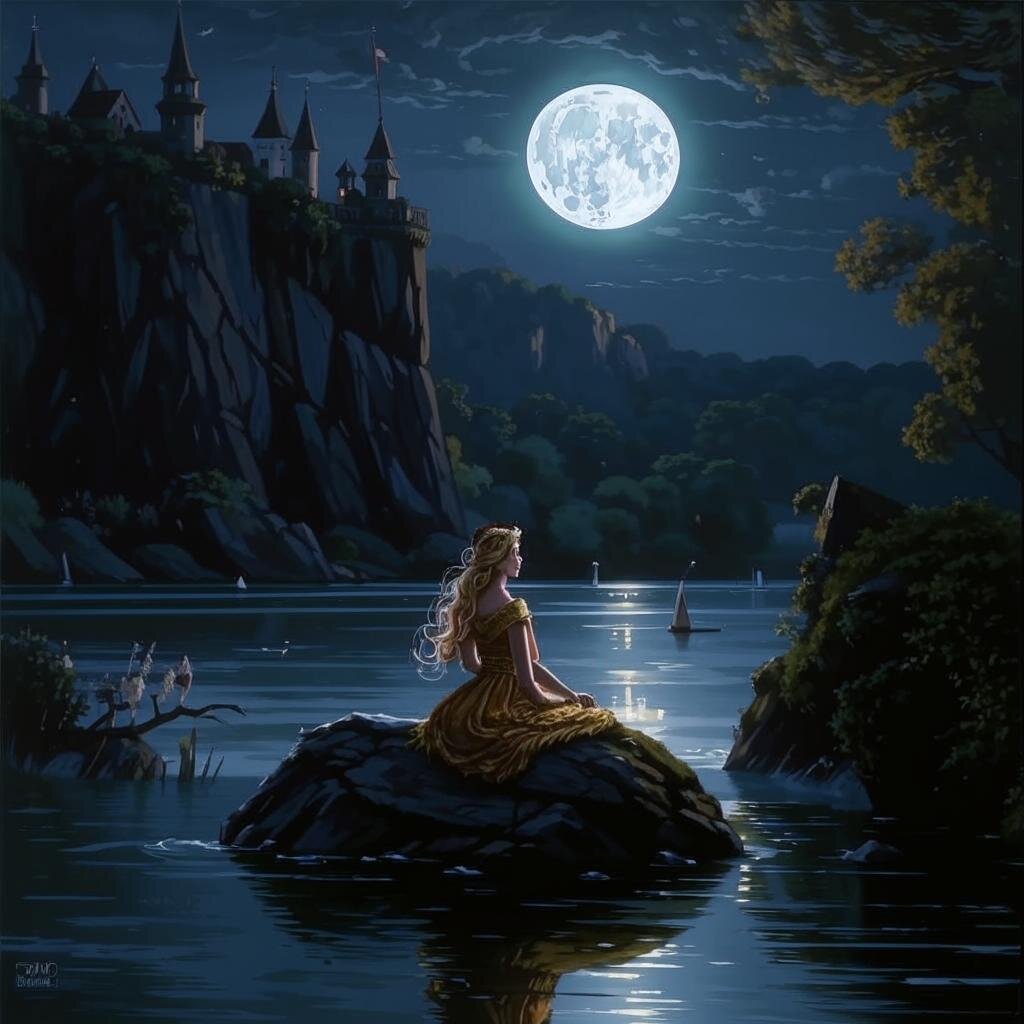 Это максимум сходства с историей Лорелеи, который я смогла добиться от нейросети