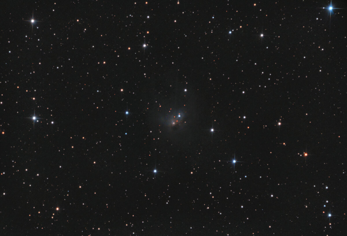 Туманность Летучая мышь NGC 1788 
Снято 10.03.2024 в г. Воскресенск, через телескоп Sky-Watcher BK P2001 HEQ5 Pro, 
на камеру ZWO ASI294MC Pro + фильтр Optolong L-Pro
Сложено 17 кадров по 300 секунд. Gain 120

