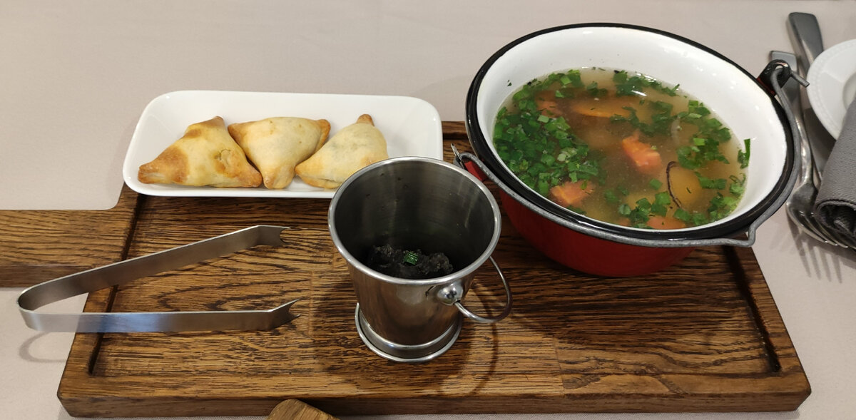 Уха с угольком из ольхи