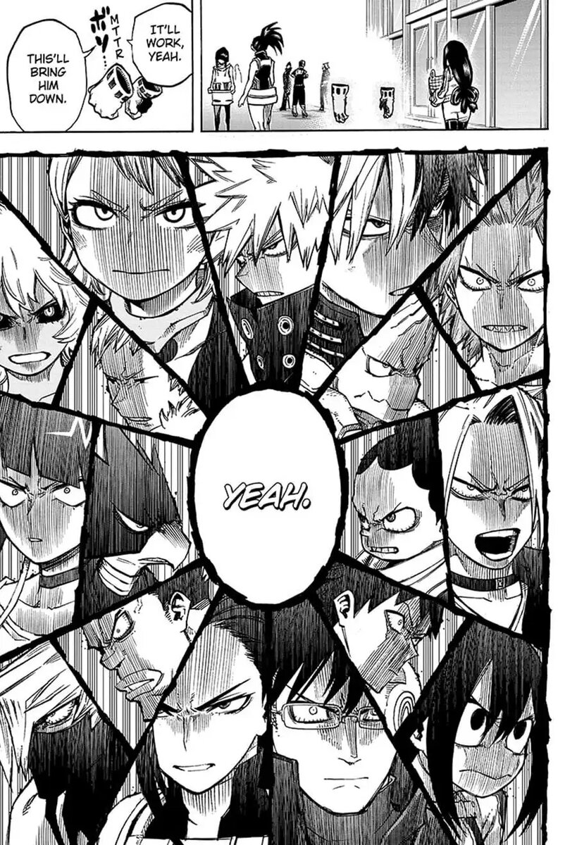 Англоязычная полоса из манги Кохэя Хорикоси «Моя геройская академия»