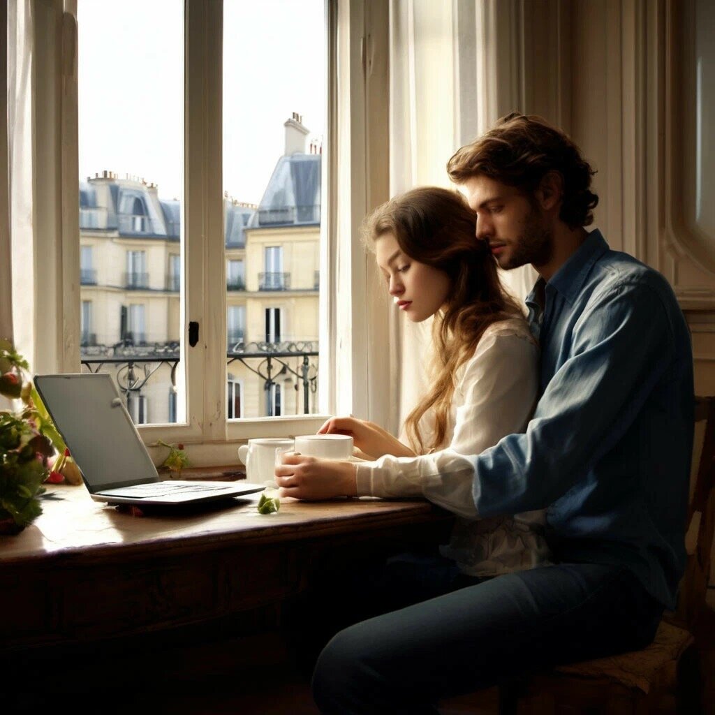 Картинка «Где-то на кухне в пригороде Парижа» сгенерирована автором с помощью приложения «Шедеврум»