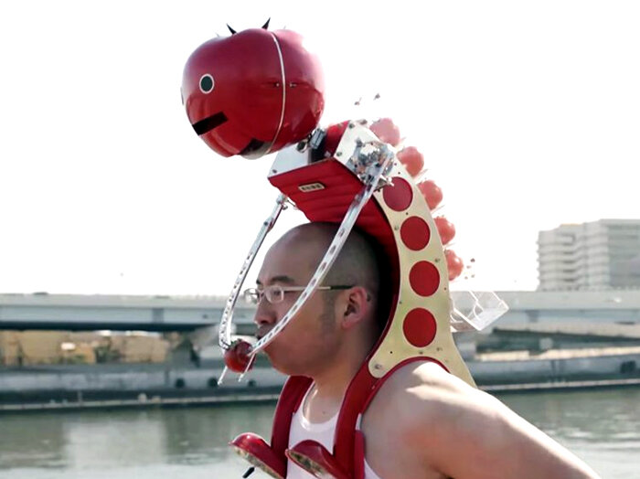 Робот Tomatan на марафоне в Токио 2015