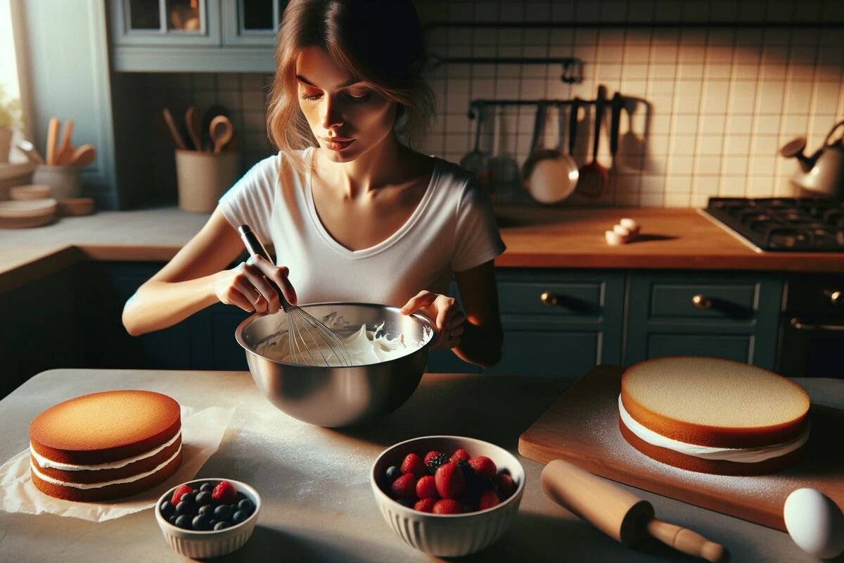 Процесс выпечки сродни медитации, и взбивание крема — самая медитативная часть. Источник: нейросеть📷
