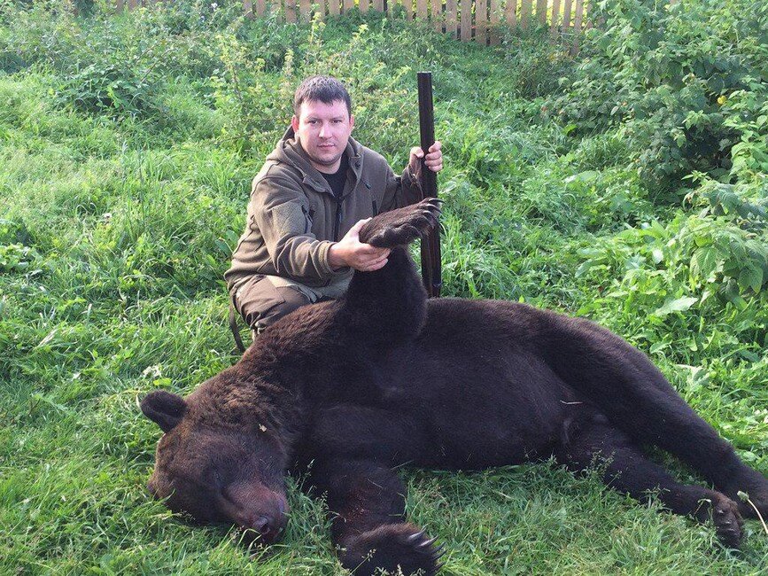 Владимир Астафьев на охоте