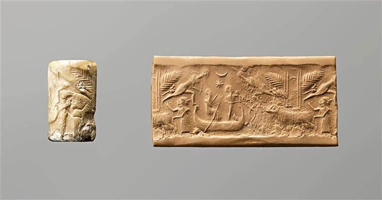 Лодка, звери и вода, посмотри скорей туда