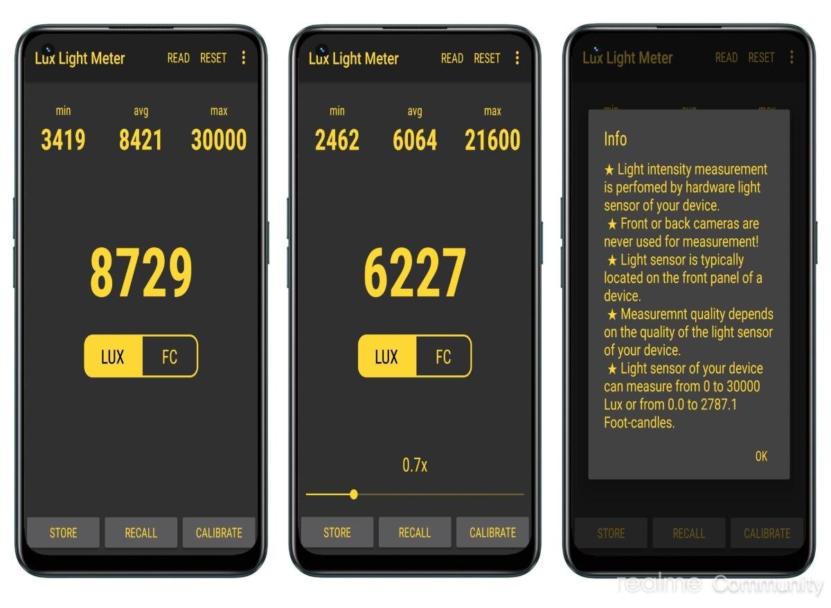 Так выглядит приложение для смартфонов LUX Light Meter Pro