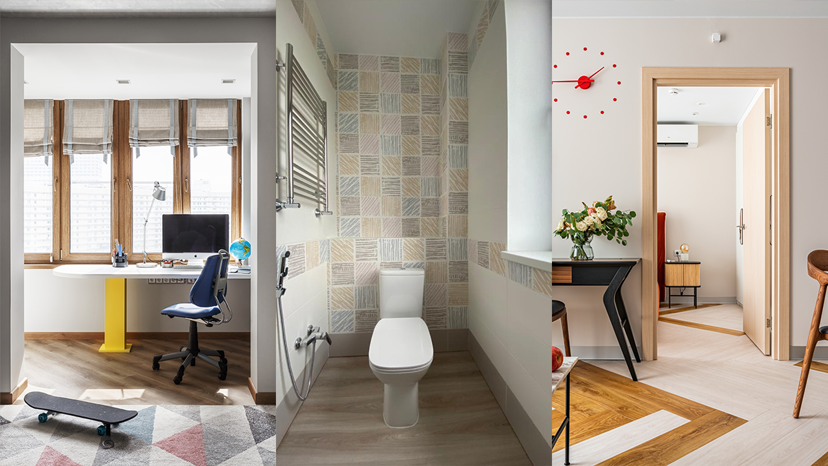 Клеевой кварц-винил можно использовать во всех помещениях. Вариантов раскладки существует великое множество – всё ограничено только вашей фантазией