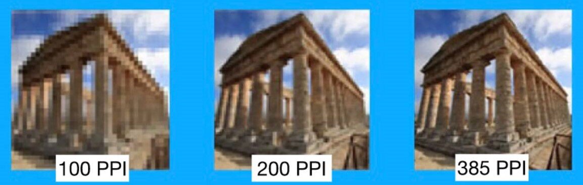 Чем больше пикселей умещается в один квадратный дюйм поверхности дисплея — тем изображение четче
