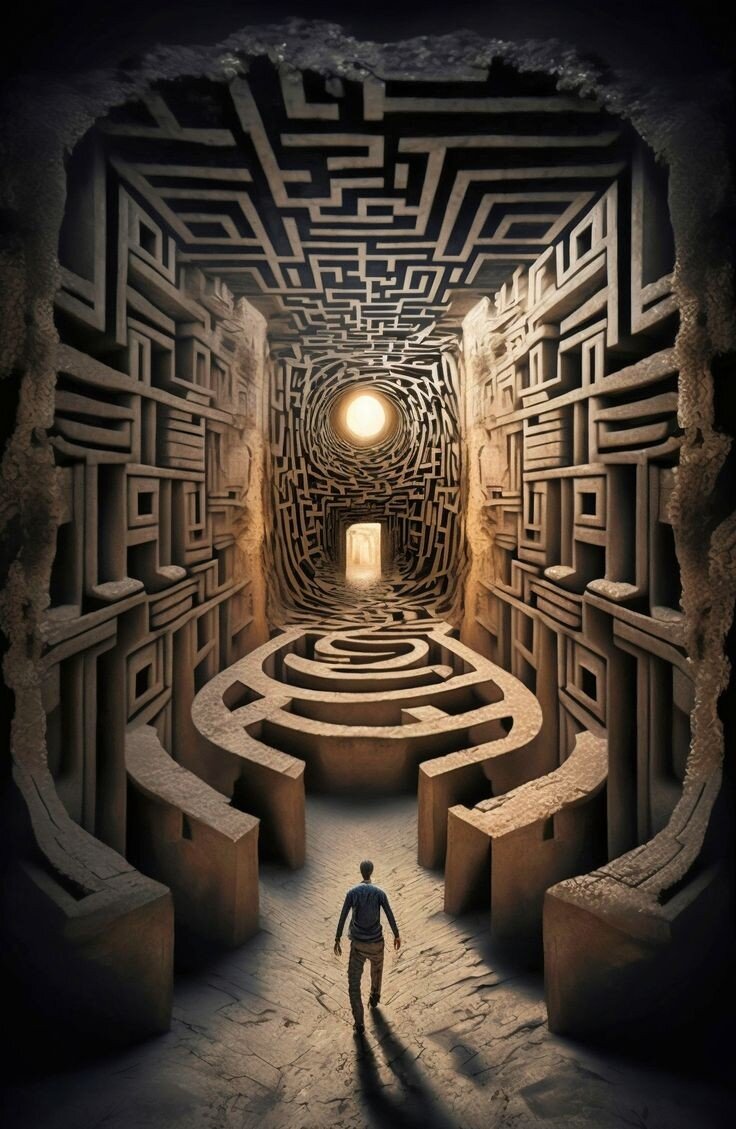 Мой лабиринт жизни, и достижения поставленных целей. А главное мною движет вера в собственные силы и  стремление на смену страху и разочарованиям 