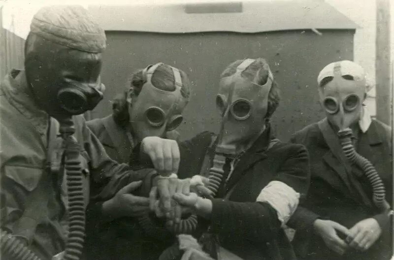 Учения МПВО по защите от газовой атаки