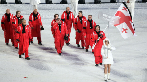 Сборная Грузии на церемонии открытия Олимпийских игр. Фото Getty Images