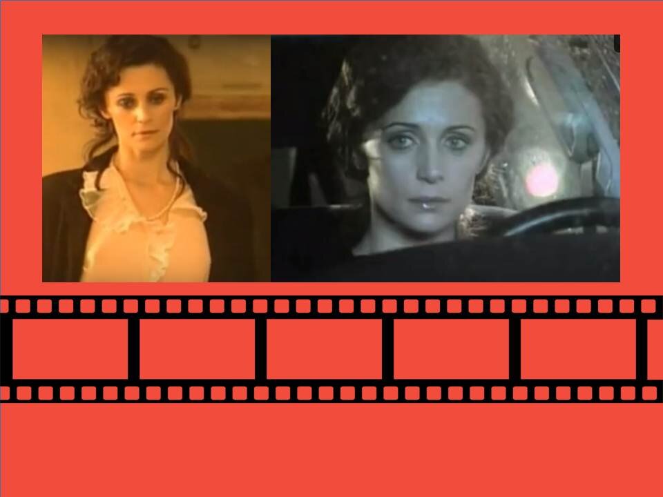 Оксана Фандера  в полной мере проявила свой драматический талант, просто засияла великолепием  женской индивидуальности  в совсем  небольшом по временному формату и очень талантливом по художественному воплощению фильме «Клеопатра». Коллаж авторский. Скриншоты автора. Кадр из фильма «Черная комната».