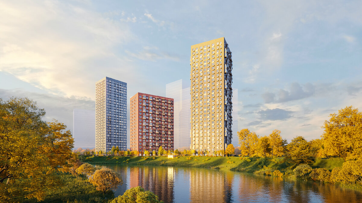 В Екатеринбурге мы строим жилой квартал «Утёс», с трёх сторон окруженный водой.
