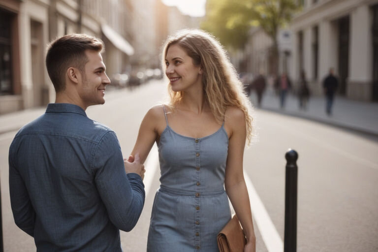 изображение сгенерировано ИИ Мужчина не делает первый шаг 