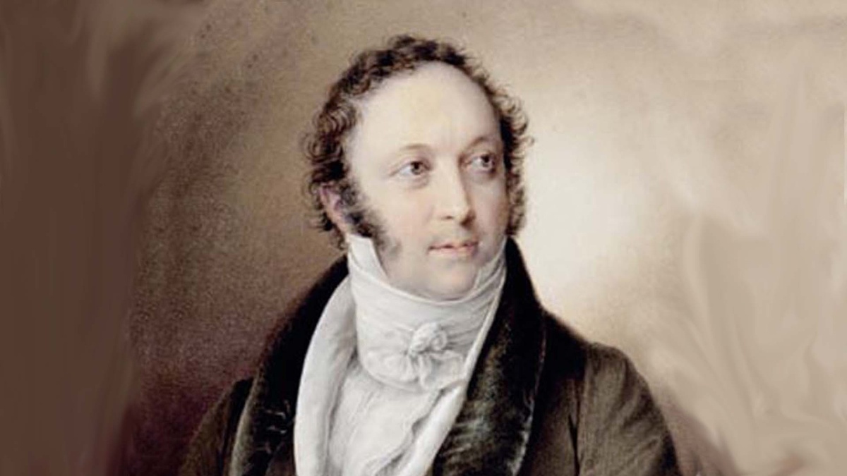 Фридрих Лидер. Портрет Россини. 1822 г.