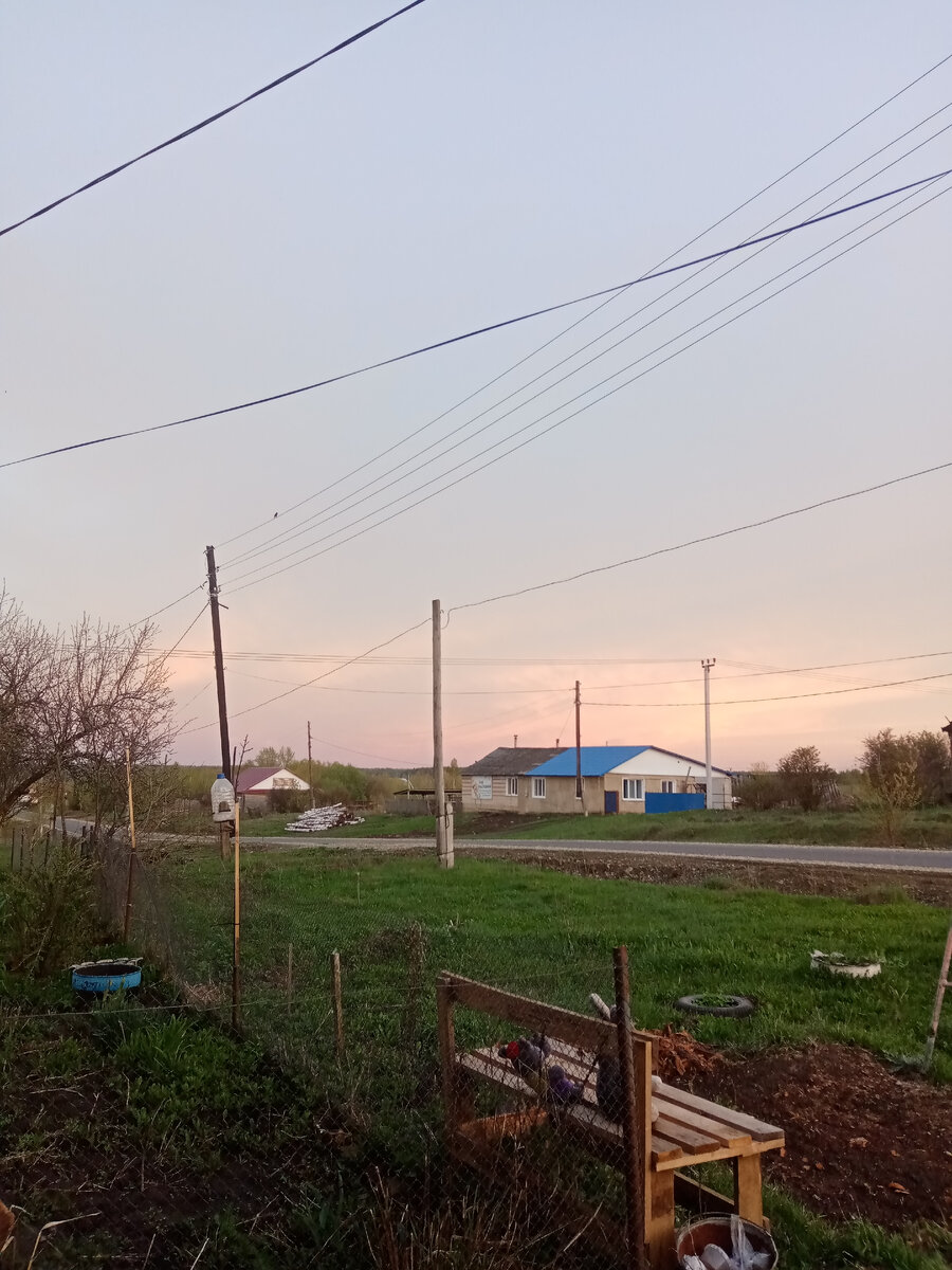 У нас тишина после города. 