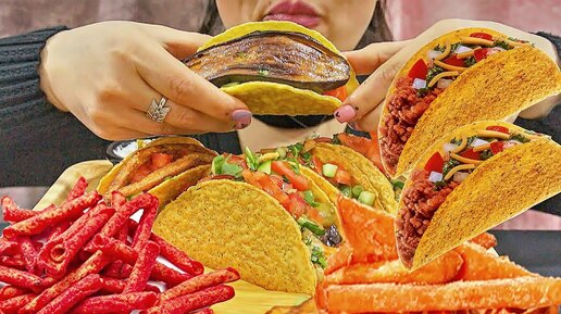 АСМР КУРИЦА ТАКО + ТАКИС +ХРУСТЯЩИЙ КАРТОФЕЛЬ ФРИ | NO TALKİNG (ПИЩЕВОЕ ШОУ) #takis #tacos #eatingshow