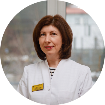 Ольга Владимировна Карась, детский онколог-гематолог Республиканского научно-практического центра детской онкологии, гематологии и иммунологии, врач высшей категории, кандидат медицинских наук