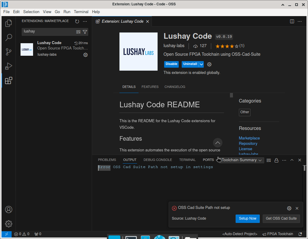 Настройка плагина Lushay Code