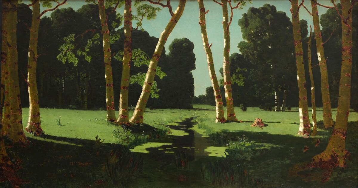 "Березовая роща", 1879 Холст, масло. 97 x 181 см. 
Куинджи Архип Иванович