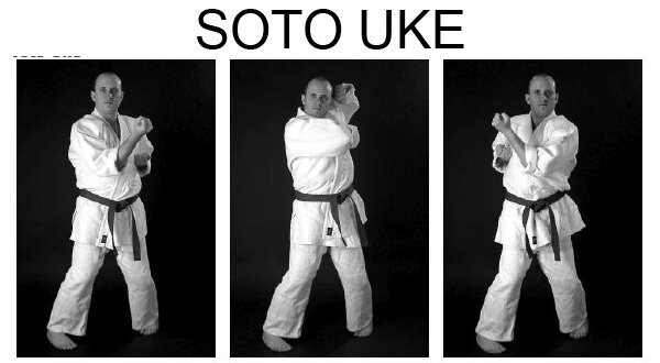 Половина двойного сото-уке (второй половины этого упражнения) - одиночный сото-уке.