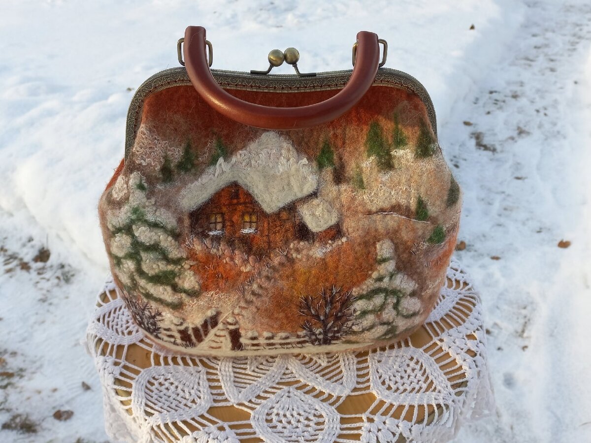 Валяная сумка в моем исполнении