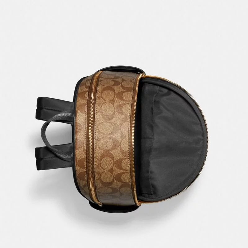  Рюкзак Coach Court Backpack In Signature Canvas – Im/Khaki/Black на сайте coach-disconts.ru  