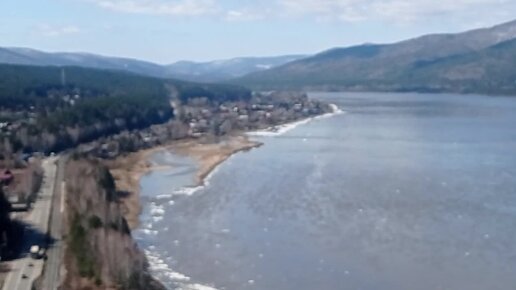 Царь- рыба, смотровая площадка над Енисеем в районе села Овсянка и Слизнево, 21.04.24