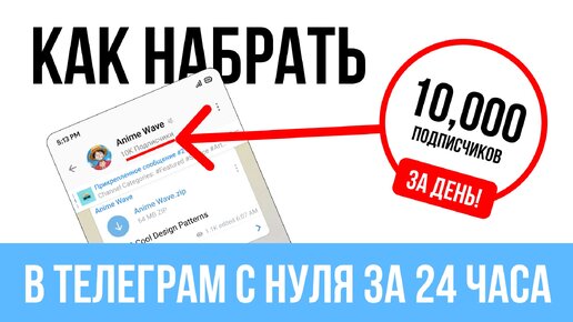 Набираем 10,000 Подписчиков в ТЕЛЕГРАМ с НУЛЯ за 24 ЧАСА