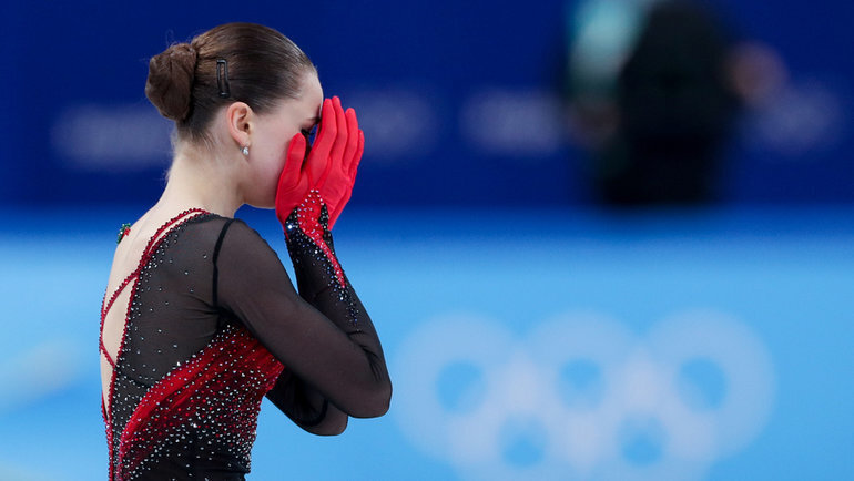    Камила Валиева на Олимпиаде в Пекине.Дарья Исаева