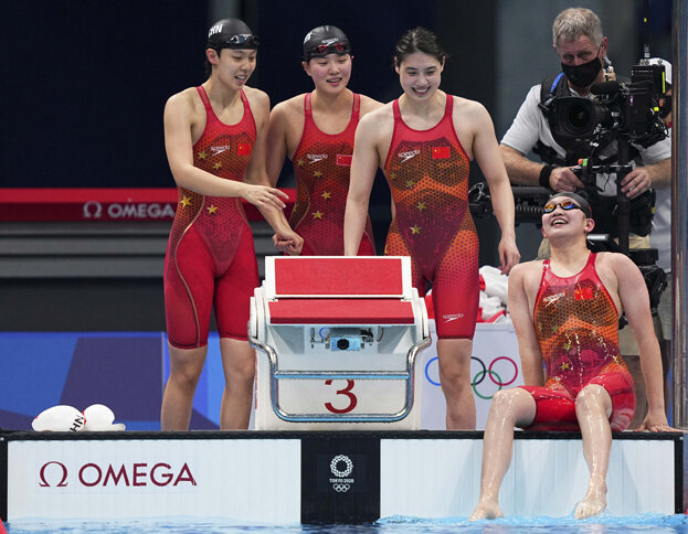    Китаянки Ян Цзюньсюань, Тан Мухань, Чжан Юйфэй и Ли Бинцзе на Олимпиаде в Токио. Global Look Press