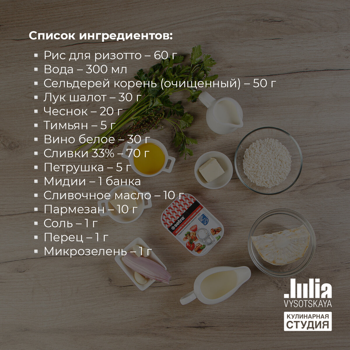 Ингредиенты для ризотто