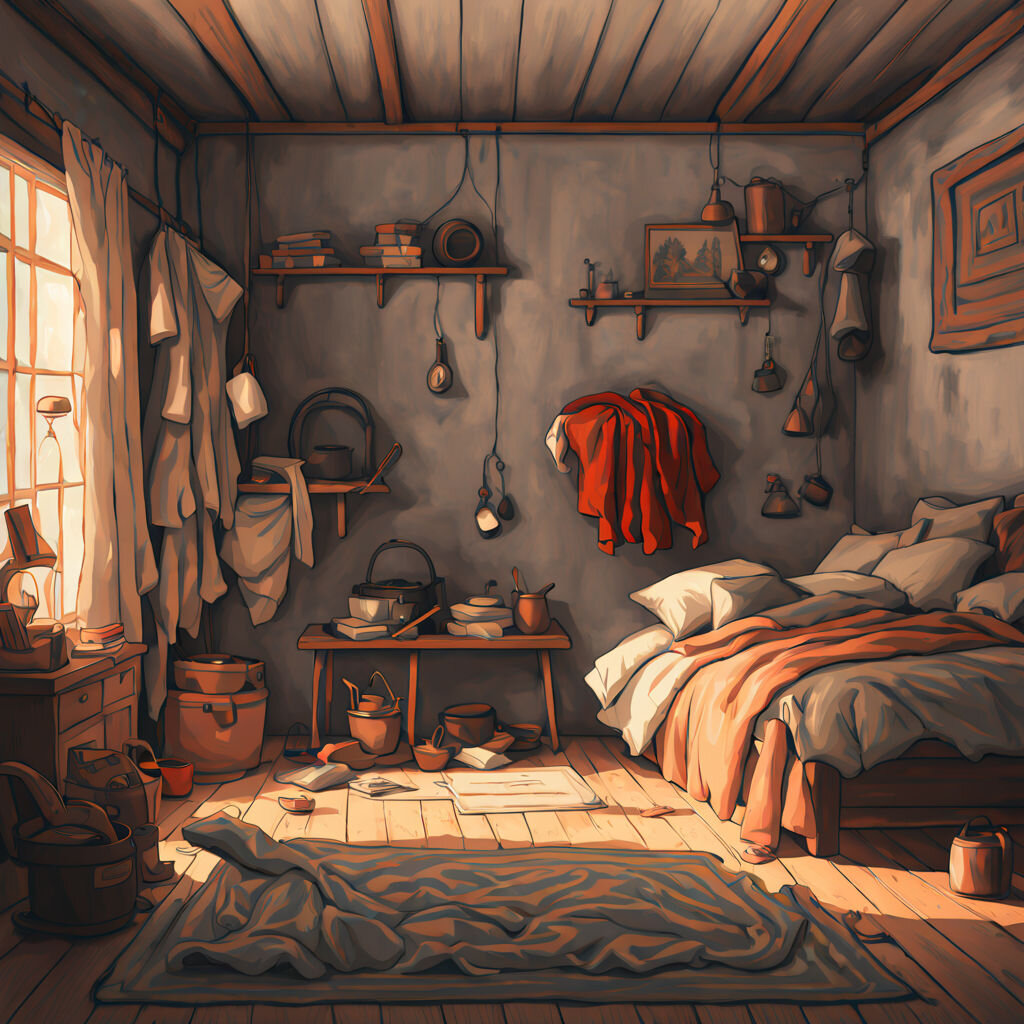 Вот так нейросеть представляет себе комнату, нуждающуюся в уборке. У вас так бывает?