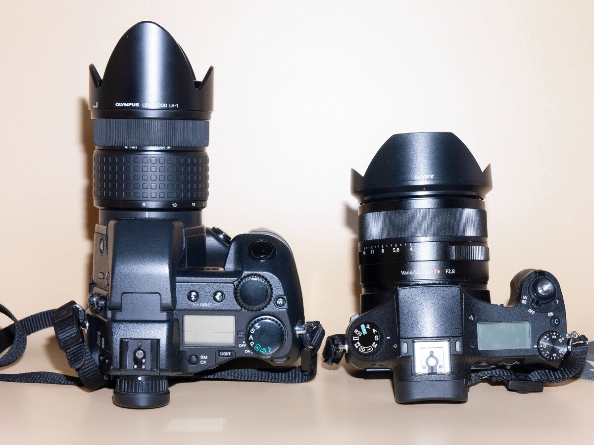Мои фотокамеры: Olympus E-20 и Sony RX10