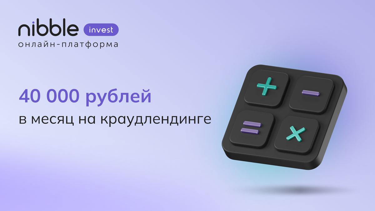 Как выйти на доход 40 тысяч рублей с помощью краудлендинга? | Nibble  Invest: Журнал инвестора | Дзен