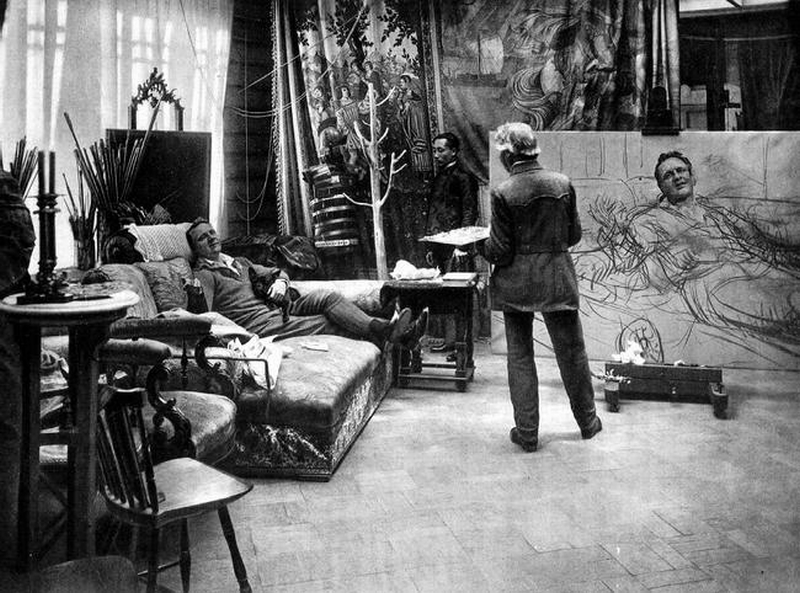 Репин пишет портрет Шаляпина