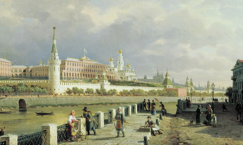 Картина «Вид Московского Кремля».  1879 год.Художник П.П. Верещагин. Яндекс картинки.Свободный источник.