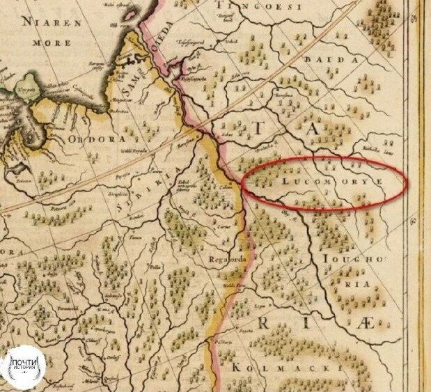 Лукоморье на картах