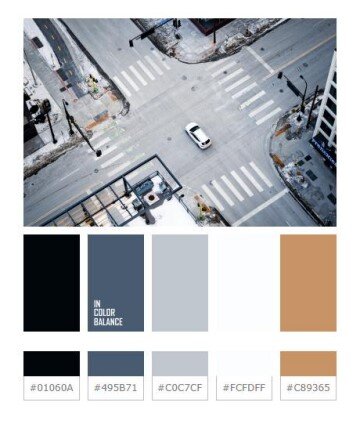 Цветовая палитра дизайн-проекта.