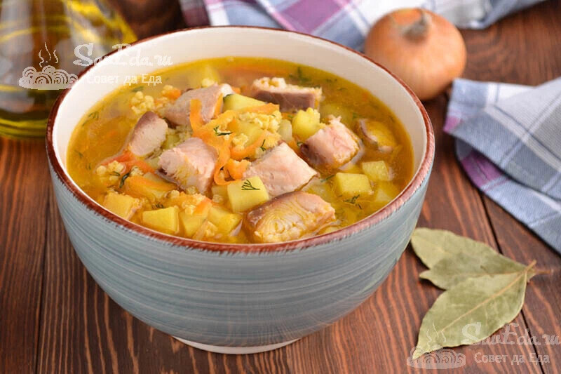 Быстрый и очень вкусный рыбный суп (добавляю одну крупу, которая дает супу сытность и замечательный вкус)