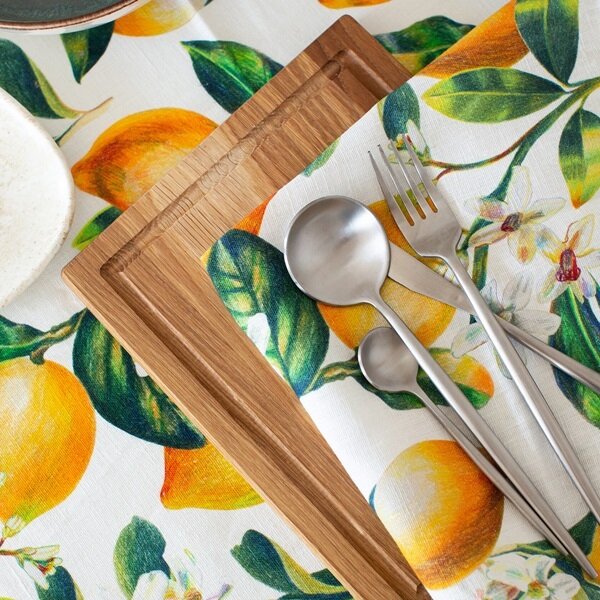 Полотенце "Лимоны, белый" бренда KatShelomanov