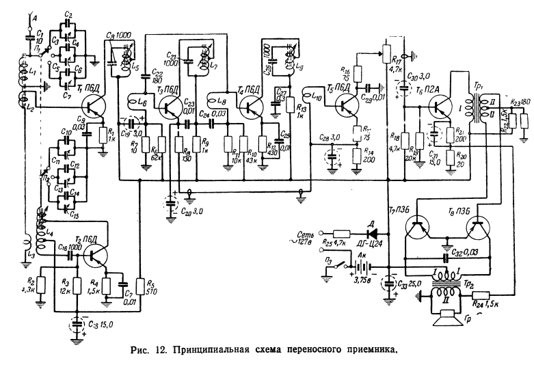 Приемник эфир 15 показать схему его характеристики