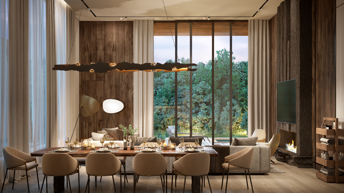 Интерьер загородного дома. Проект дизайн-бюро BELLARDO