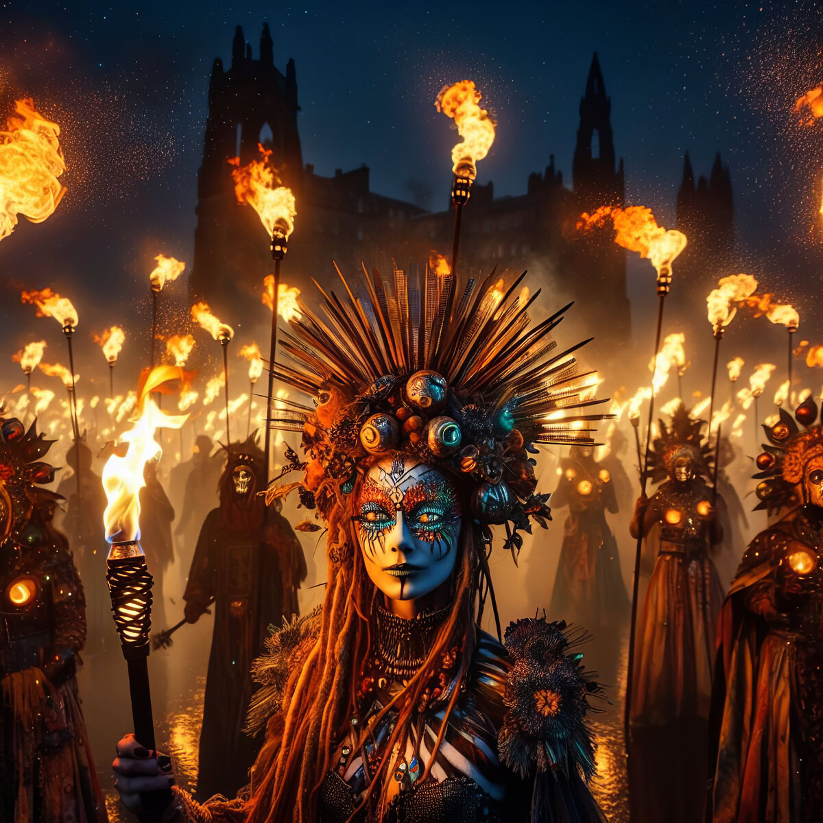 Фестиваль огней Beltane в Шотландии