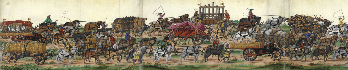 Артиллерийский обоз, из "Триумф императора Максимилиана I...", Франция?, рубеж 16-17 века