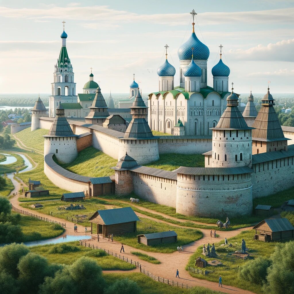 Кремль в Суздале (создан с помощью нейросети)