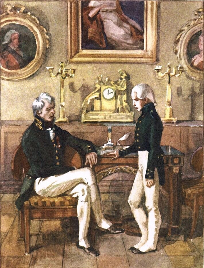 А.Ф. Бестужев и его старший сын Николай (иллюстрация из книги Н.Я. Эйдельмана «Братья Бестужевы»)