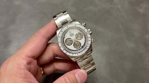 Rolex Daytona SS ADGF Best Edition White Skeleton Dial on SS Bracelet SA4130